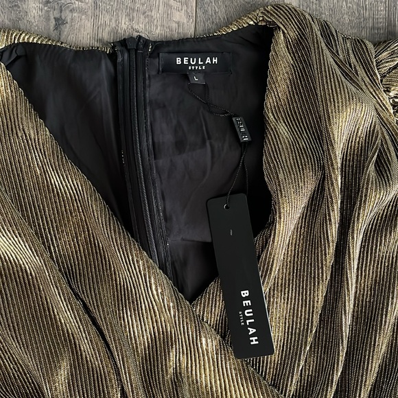 ✨Metallic Gold Maxi long sleeve formal  dress ✨ - Picture 5 of 7